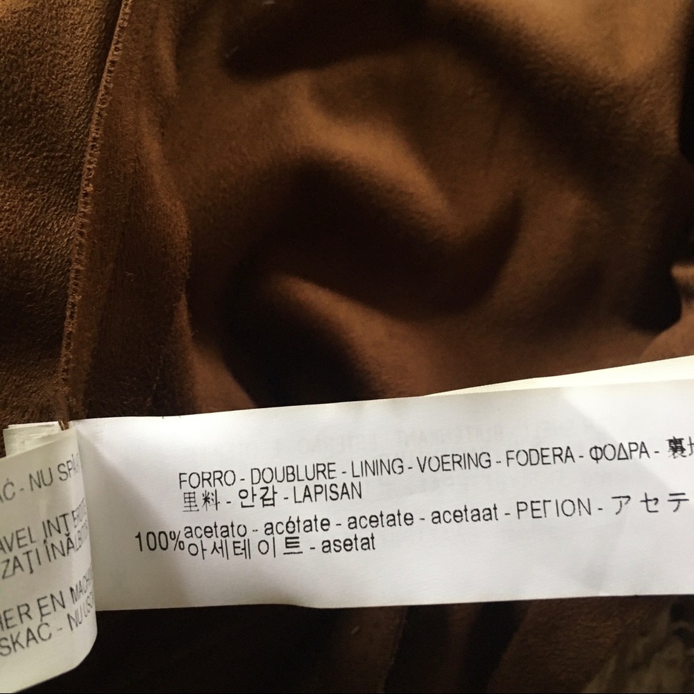 Zara Basic Suede Brown Waterfall Jacket Size Larg… - image 7